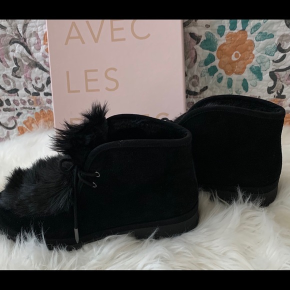 AVEC LES FILLES “Demi II” NEW Faux Fur Booties 8.5 - Picture 1 of 13